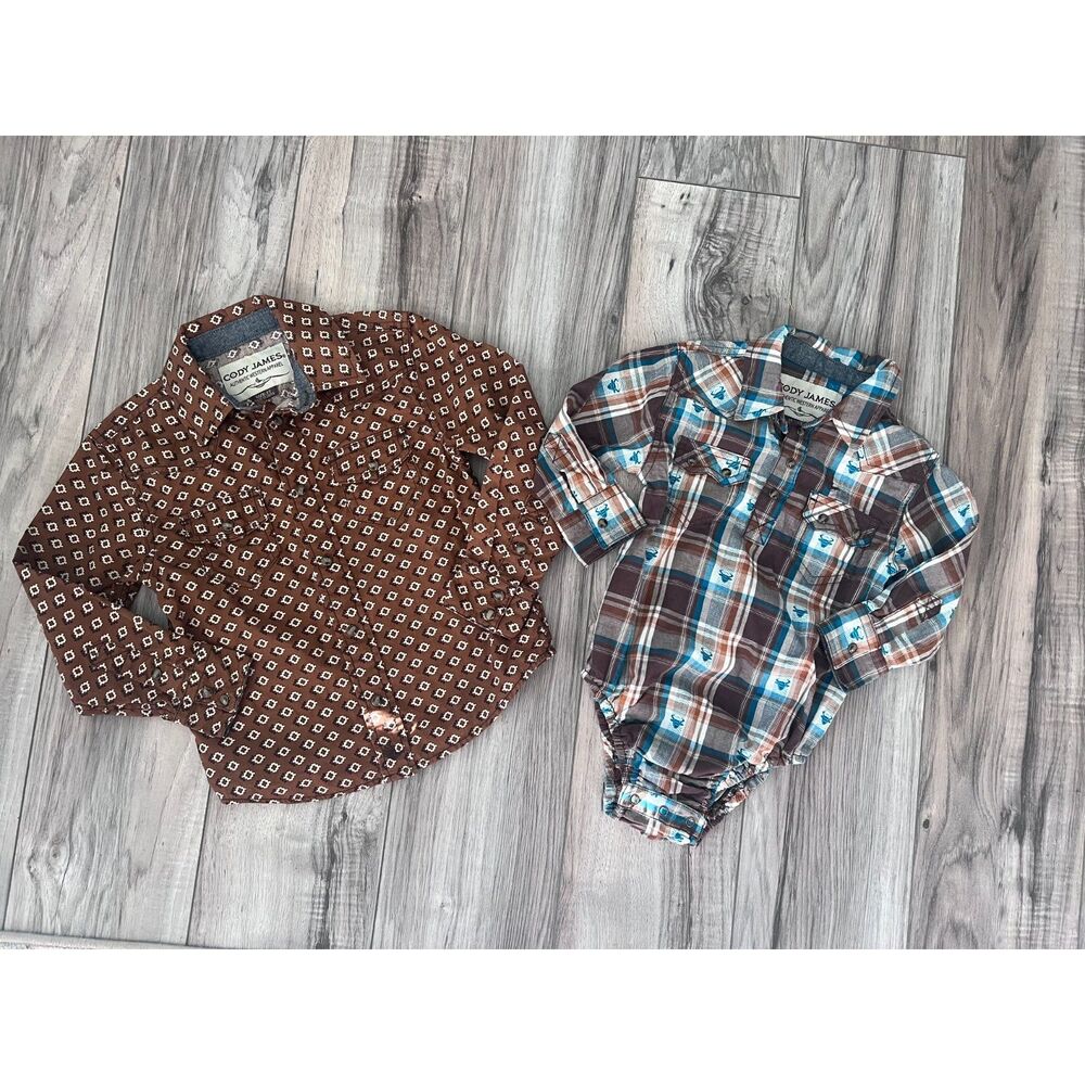 Cody James Authentic Western Apparel Boys Shirt and Onesie Country 18 mo and 2T